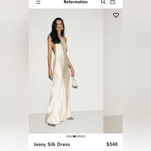 COPY - Jeany Silk Dress from Reformation. Stunning Dress